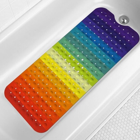 Rainbow Bathtub Mat, 40 X 16 Inch Tub - Picture 1 of 6